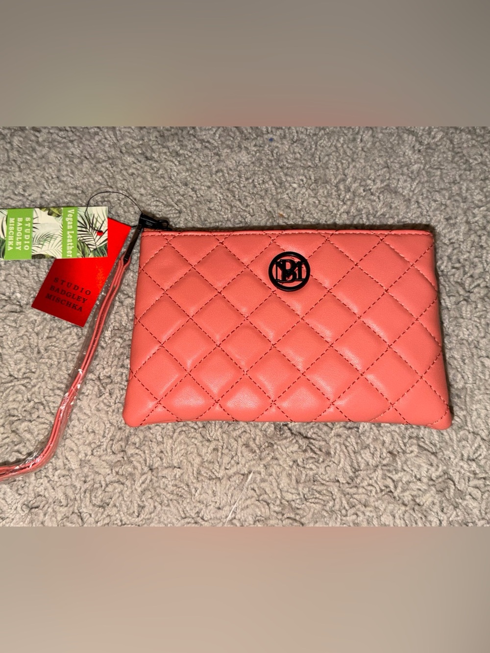BADGLEY MISCHKA CORAL SMALL QUILTED WALLET